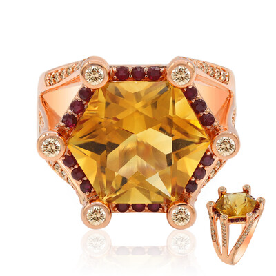 Bague en or et Citrine Madère (Adela Gold)