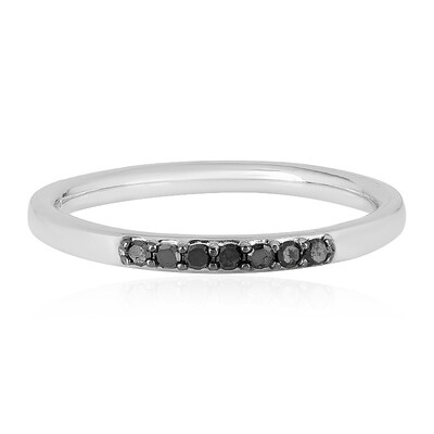 Bague en argent et Diamant noir