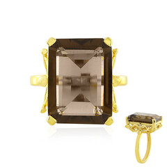 Bague en argent et Quartz fumé