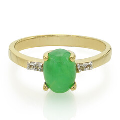 Bague en argent et Chrysoprase impériale