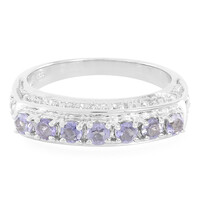 Bague en argent et Iolite de Madagascar