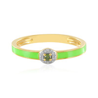 Bague en argent et Diamant vert I4