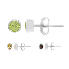 Boucles d'oreilles en argent et Citrine