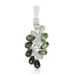 Pendentif en argent et Tourmaline verte
