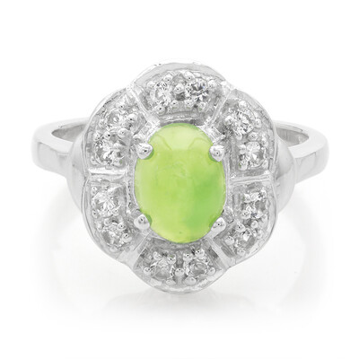 Bague en argent et Chrysoprase impériale