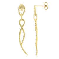 Boucles d'oreilles en argent et Diamant fantaisie