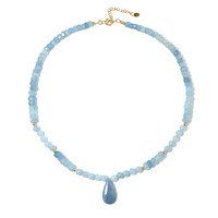 Collier en argent et Aigue-marine