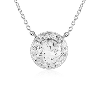 Collier en argent et Topaze blanche