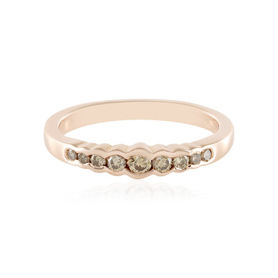 Bague en argent et Diamant champagne I2