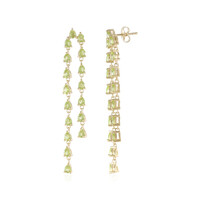 Boucles d'oreilles en argent et Péridot