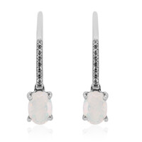 Boucles d'oreilles en argent et Opale Welo