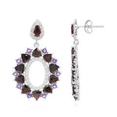 Boucles d'oreilles en argent et Grenat
