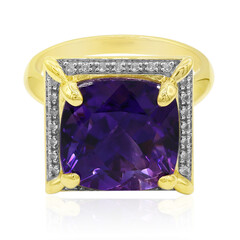 Bague en or et Améthyste d'Uruguay