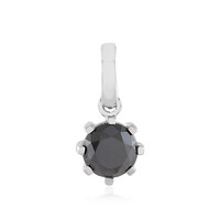 Pendentif en platine et Diamant noir