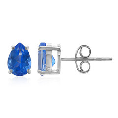 Boucles d'oreilles en argent et Topaze Bleue Indigo