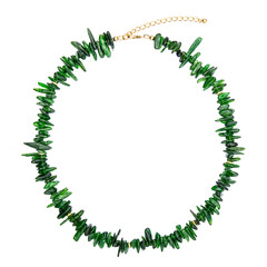 Collier en argent et Diopside de Russie