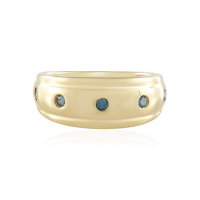 Bague en argent et Diamant bleu I2