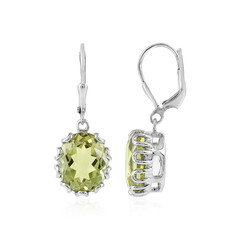 Boucles d'oreilles en argent et Quartz citron