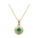 Collier en or et Emeraude de Zambie AAA (CIRARI)