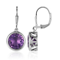 Boucles d'oreilles en argent et Améthyste