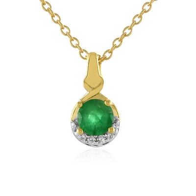 Collier en argent et Emeraude du Brésil