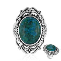 Bague en argent et Chrysocolle (Art of Nature)