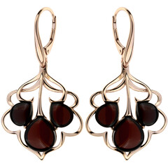 Boucles d'oreilles en argent et Ambre baltique