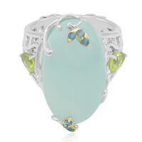 Bague en argent et Calcédoine d'eau (Dallas Prince Designs)