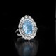 Bague en argent et Topaze bleu ciel (Adela Silber)