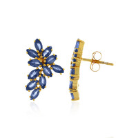 Boucles d'oreilles en argent et Saphir bleu