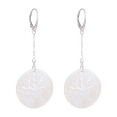 Boucles d'oreilles en argent et Nacre