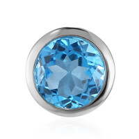 Pendentif en argent et Topaze bleu Suisse