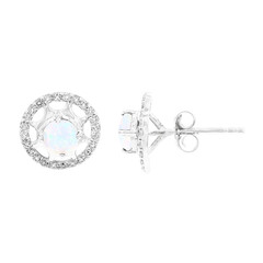Boucles d'oreilles en argent et Opale Welo