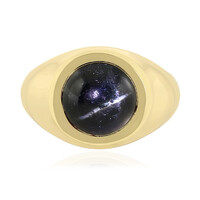 Bague en argent et Diopside étoilé d'Inde