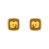 Boucles d'oreilles en argent et Ambre baltique couleur cognac