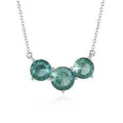 Collier en argent et Fluorite verte