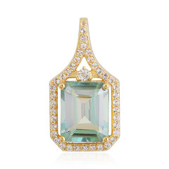 Pendentif en argent et Quartz lac de montagne