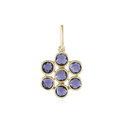 Pendentif en or et Iolite