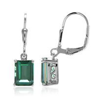 Boucles d'oreilles en argent et Topaze vert papillon