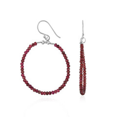 Boucles d'oreilles en argent et Grenat du Mozambique