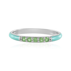 Bague en argent et Grenat Tsavorite du Kenya