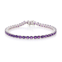 Bracelet en argent et Améthyste de Zambie