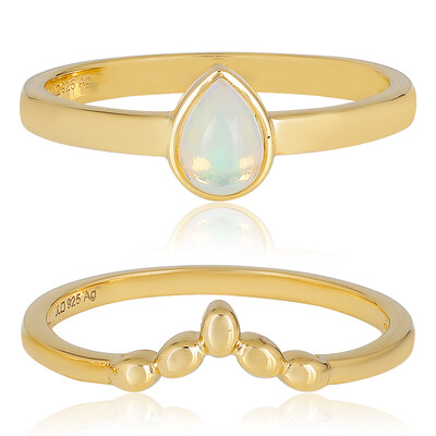 Bague en argent et Opale Welo