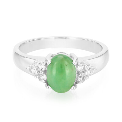Bague en argent et Chrysoprase impériale