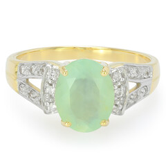 Bague en or et Opale Paraïba