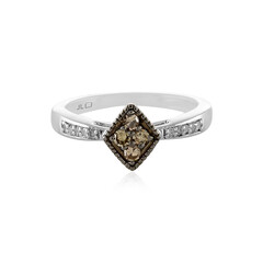 Bague en argent et Diamant champagne I2