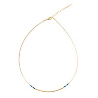 Collier en argent et Hématite bleu royal