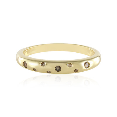 Bague en or et Diamant champagne I1