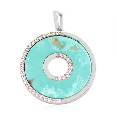 Pendentif en argent et Turquoise de Campitos (Anne Bever)