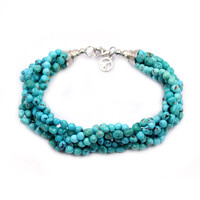 Bracelet en argent et Turquoise de Kingman (Anne Bever)